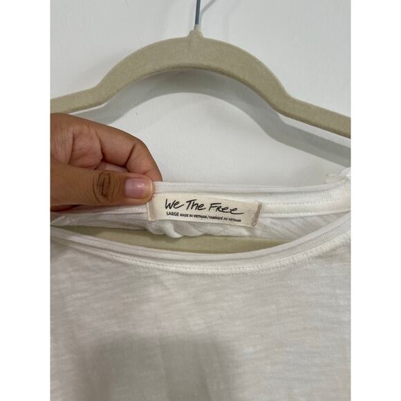 We The Free Free People Aria Trapeze Long Sleeve Top Optic White Size L - Picture 4 of 4